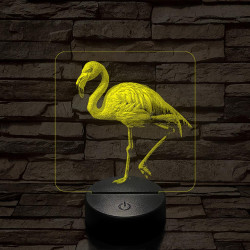 Flamingó madár 7 színű valósághű 3D led lámpa