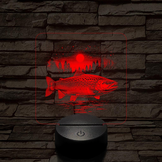 Atlanti Lazac hal 7 színű valósághű 3D led lámpa