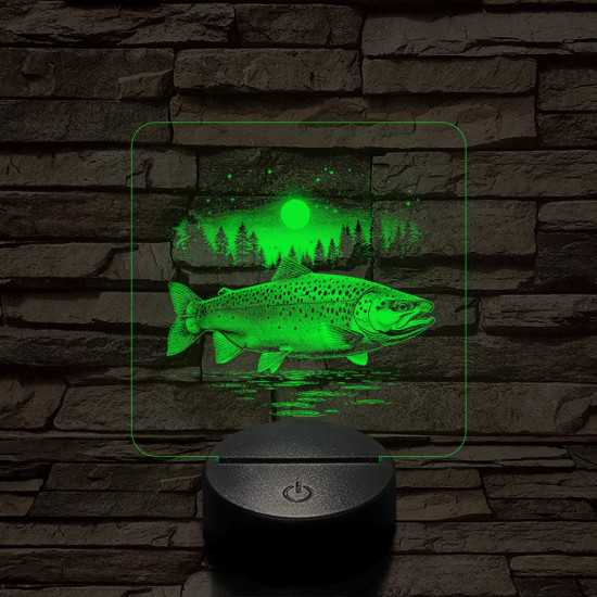 Atlanti Lazac hal 7 színű valósághű 3D led lámpa