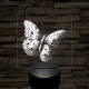 Lepke varázs 7 színű valósághű 3D led lámpa