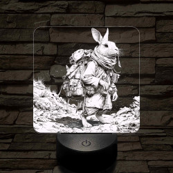 Nyuszi a kis felfedező 7 színű valósághű 3D led lámpa