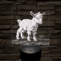 Kecskegida 7 színű valósághű 3D led lámpa