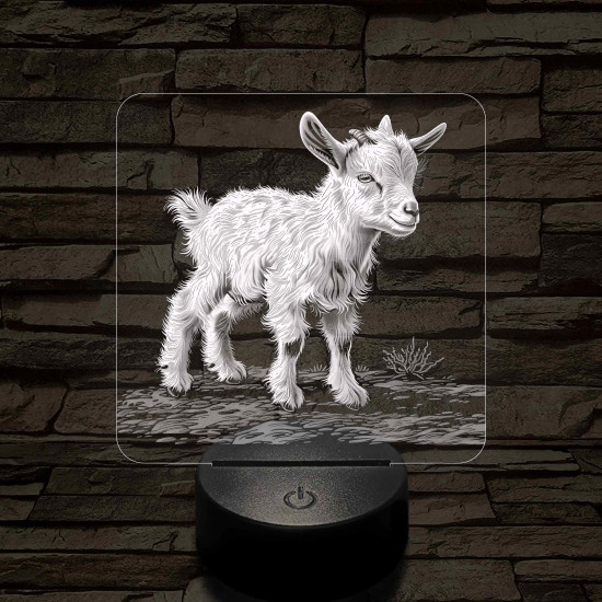 Kecskegida 7 színű valósághű 3D led lámpa