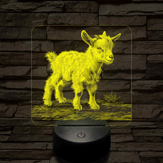 Kecskegida 7 színű valósághű 3D led lámpa