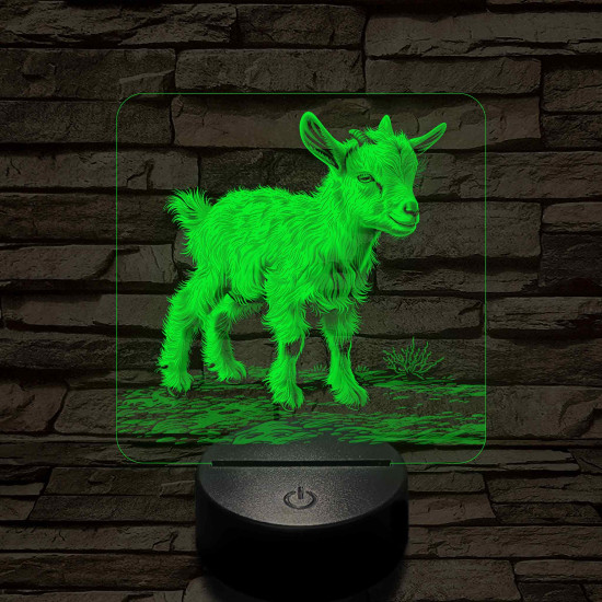 Kecskegida 7 színű valósághű 3D led lámpa