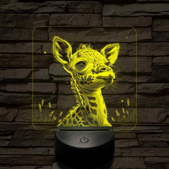 Kis zsiráf 7 színű valósághű 3D led lámpa