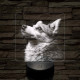 Welsh Corgi portré 7 színű valósághű 3D led lámpa