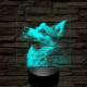Welsh Corgi portré 7 színű valósághű 3D led lámpa