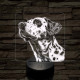 Dalmata portré 7 színű valósághű 3D led lámpa