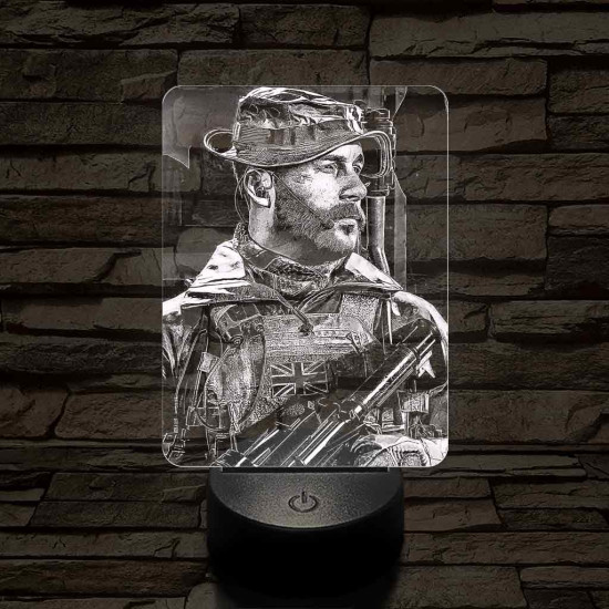 Call of Duty Price kapitány 7 színű valósághű 3D led lámpa