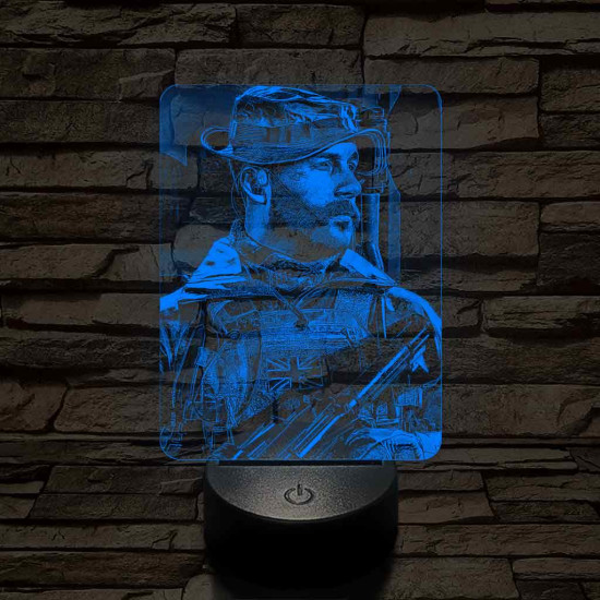 Call of Duty Price kapitány 7 színű valósághű 3D led lámpa