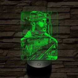 Call of Duty Price kapitány 7 színű valósághű 3D led lámpa