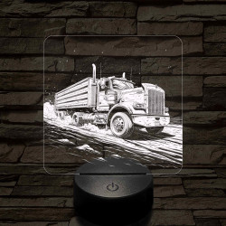 Kamion rohanásban 7 színű valósághű 3D led lámpa