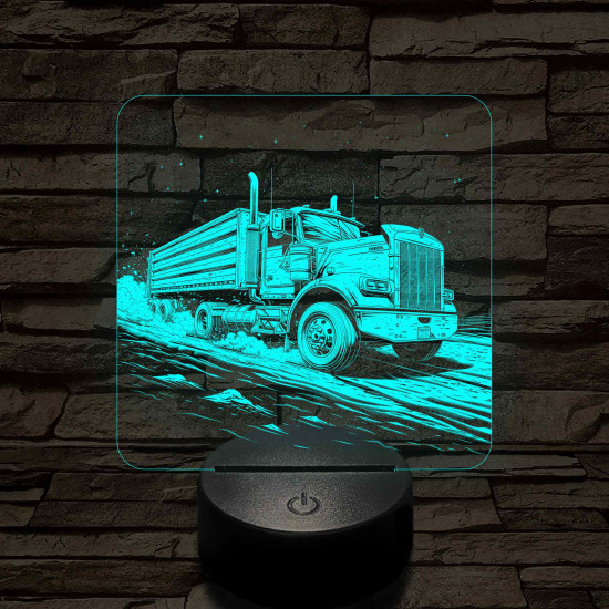 Kamion rohanásban 7 színű valósághű 3D led lámpa