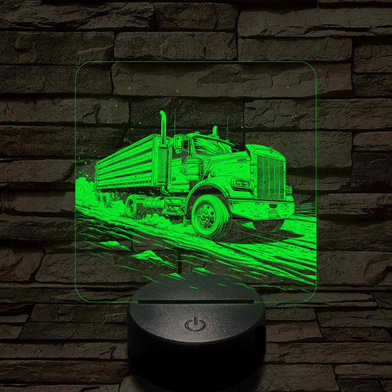 Kamion rohanásban 7 színű valósághű 3D led lámpa