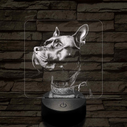 Cane corso masztiff portré 7 színű valósághű 3D led lámpa