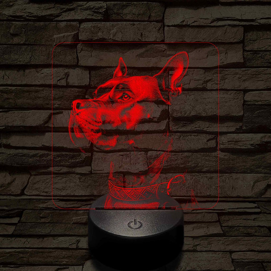Cane corso masztiff portré 7 színű valósághű 3D led lámpa