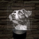 Ausztrál Juhászkutya portré 7 színű valósághű 3D led lámpa
