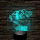 Ausztrál Juhászkutya portré 7 színű valósághű 3D led lámpa
