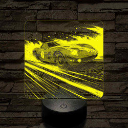 Chevrolet Corvette 1970 7 színű valósághű 3D led lámpa