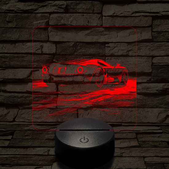Ford GT 13 7 színű valósághű 3D led lámpa