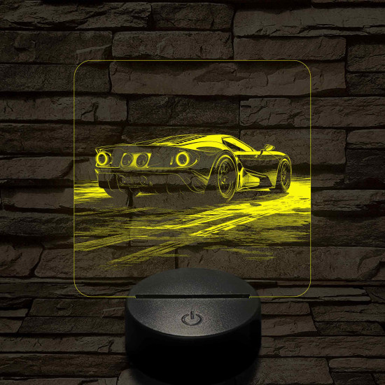 Ford GT 13 7 színű valósághű 3D led lámpa