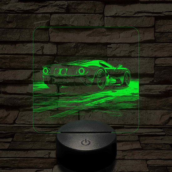 Ford GT 13 7 színű valósághű 3D led lámpa