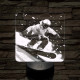 Vakmerő snowboard-os 7 színű valósághű 3D led lámpa