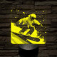 Vakmerő snowboard-os 7 színű valósághű 3D led lámpa