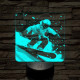 Vakmerő snowboard-os 7 színű valósághű 3D led lámpa