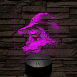 Lady Madárijesztő 7 színű valósághű 3D led lámpa