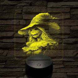 Lady Madárijesztő 7 színű valósághű 3D led lámpa