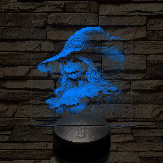 Lady Madárijesztő 7 színű valósághű 3D led lámpa