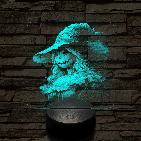 Lady Madárijesztő 7 színű valósághű 3D led lámpa