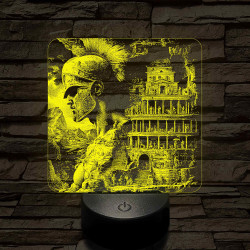 Ókori birodalom 7 színű valósághű 3D led lámpa