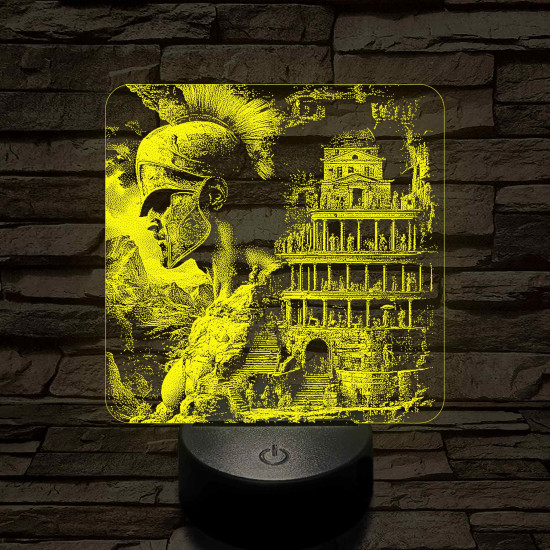Ókori birodalom 7 színű valósághű 3D led lámpa