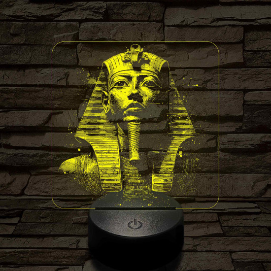 Tutankhamun arany maszkja 7 színű valósághű 3D led lámpa