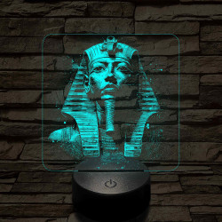 Tutankhamun arany maszkja 7 színű valósághű 3D led lámpa