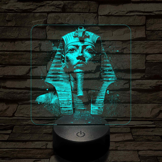 Tutankhamun arany maszkja 7 színű valósághű 3D led lámpa