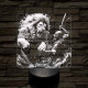 Oroszlánnal küzdő gladiátor 7 színű valósághű 3D led lámpa