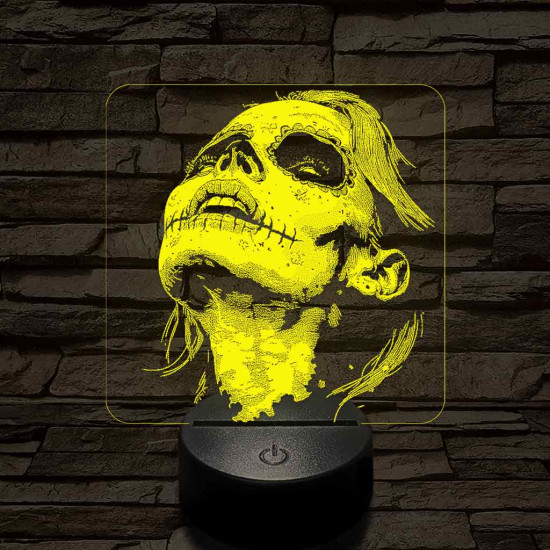 Mexikói koponya festésű nő 7 színű valósághű 3D led lámpa