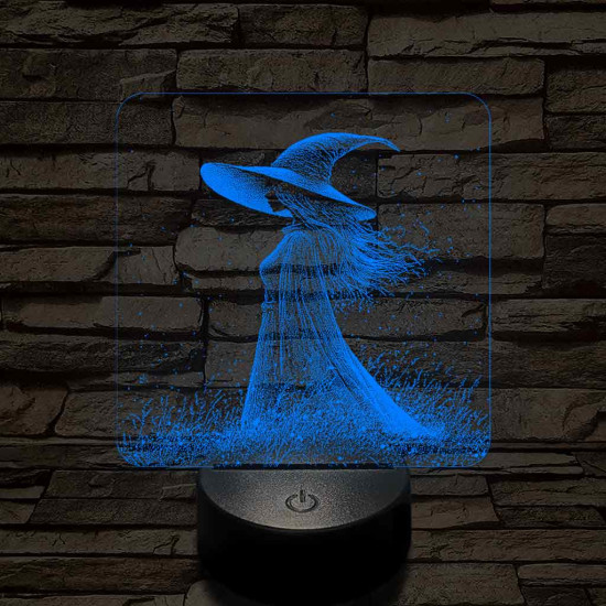 Ábrándozó boszorkány 7 színű valósághű 3D led lámpa