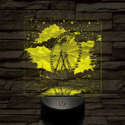Kivilágított oriáskerék 7 színű valósághű 3D led lámpa