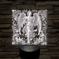 Kecses angyal 7 színű valósághű 3D led lámpa