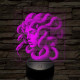 Medusa a Görög mitológiából 7 színű valósághű 3D led lámpa