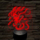 Medusa a Görög mitológiából 7 színű valósághű 3D led lámpa