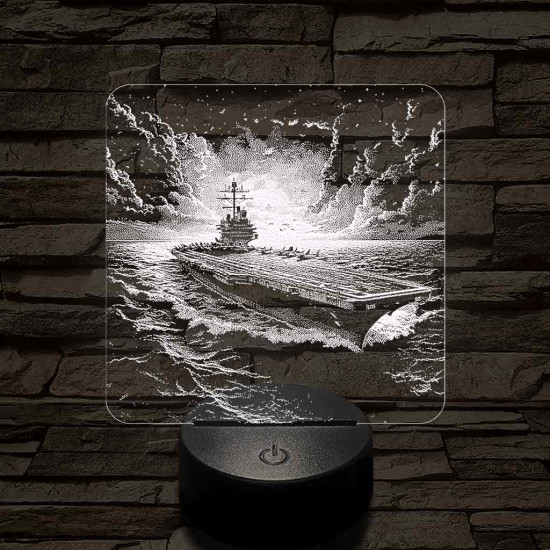 Repülőgép anyahajó 7 színű valósághű 3D led lámpa