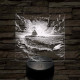 Repülőgép anyahajó 7 színű valósághű 3D led lámpa