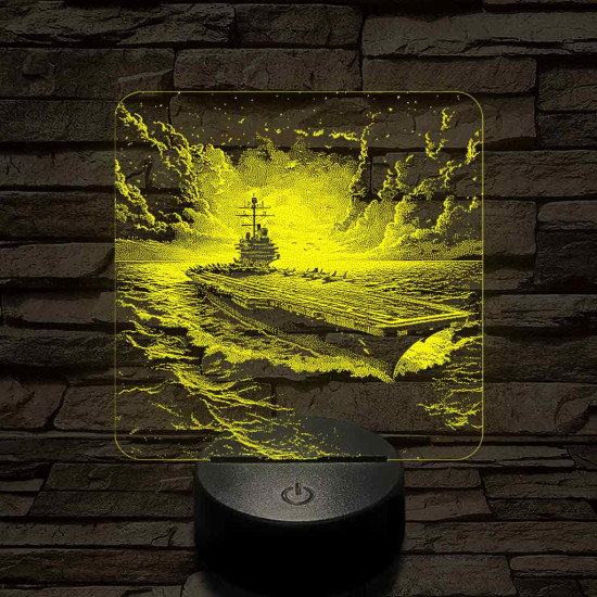 Repülőgép anyahajó 7 színű valósághű 3D led lámpa