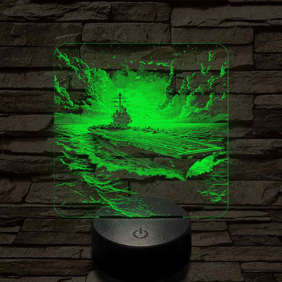 Repülőgép anyahajó 7 színű valósághű 3D led lámpa